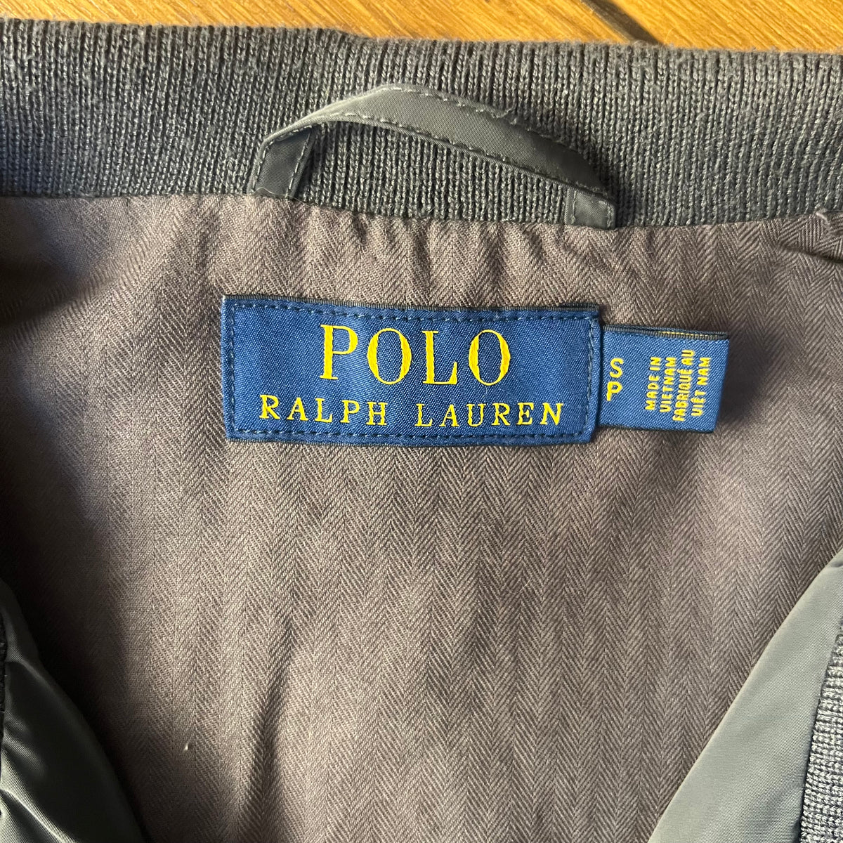 Grey Polo Ralph Lauren Harrington Style Jacket Size S