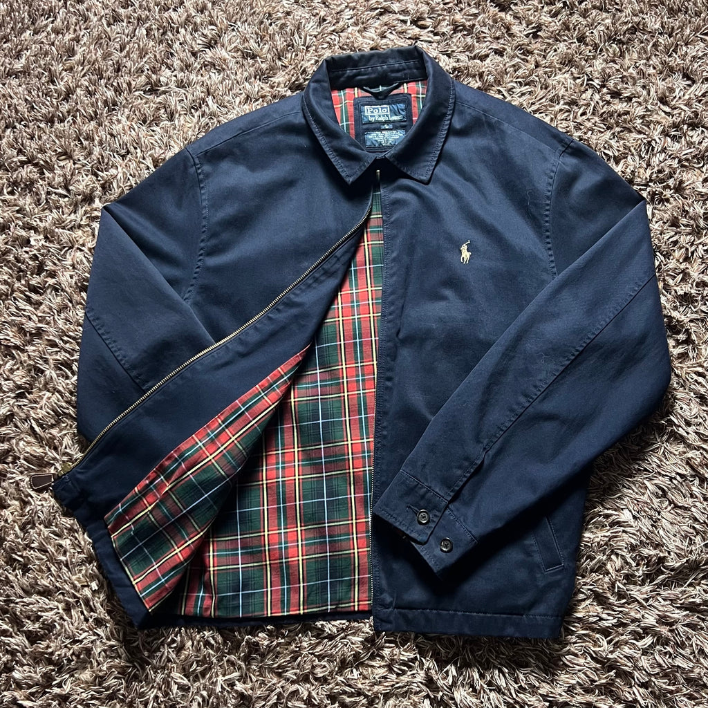Navy Ralph Lauren Zip Up Harrington Jacket