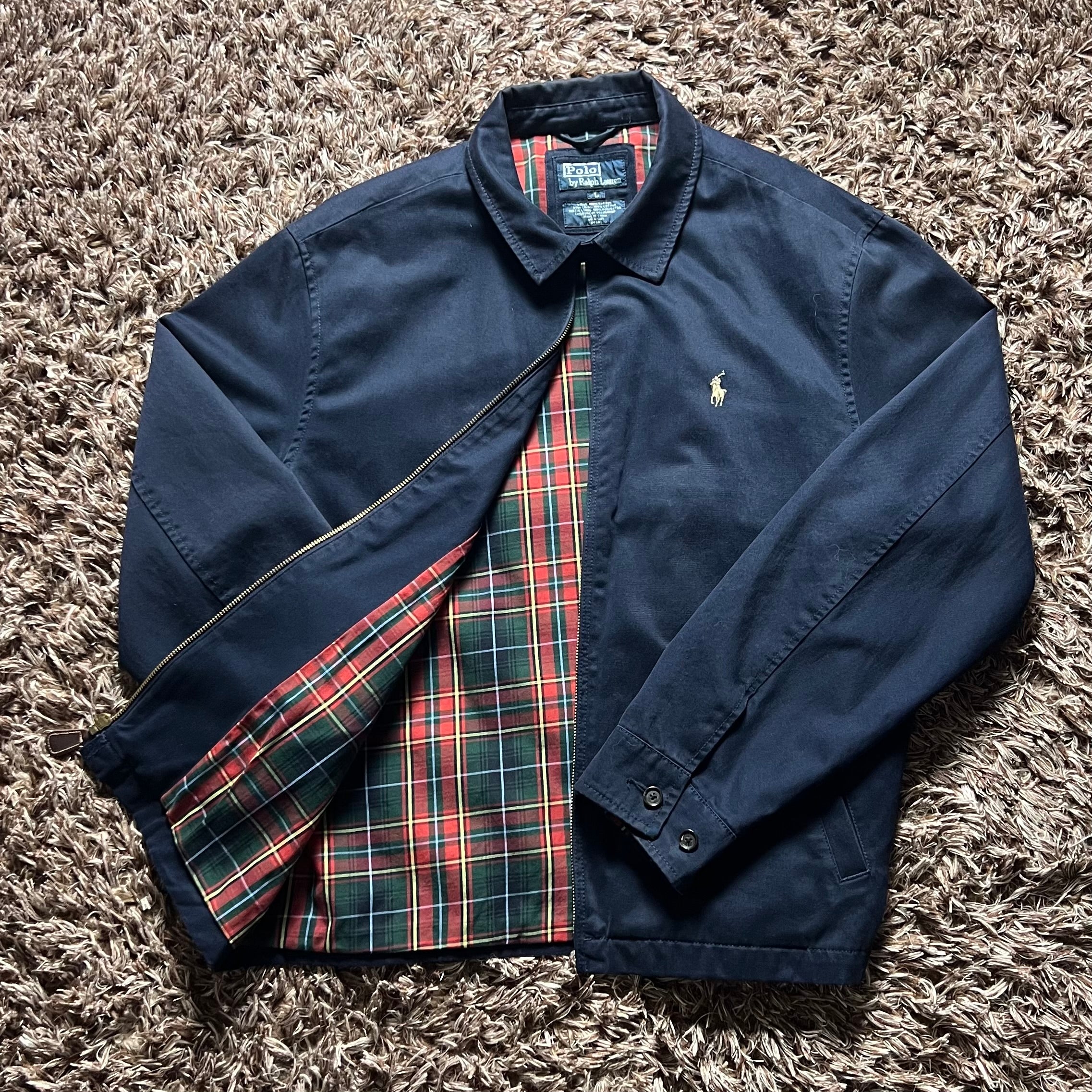 Navy Ralph Lauren Zip Up Harrington Jacket