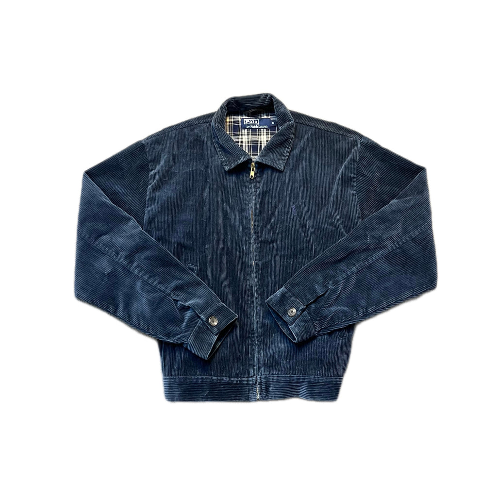 Women’s Light Navy Polo Ralph Lauren Wynton Corduroy Zip Up Jacket