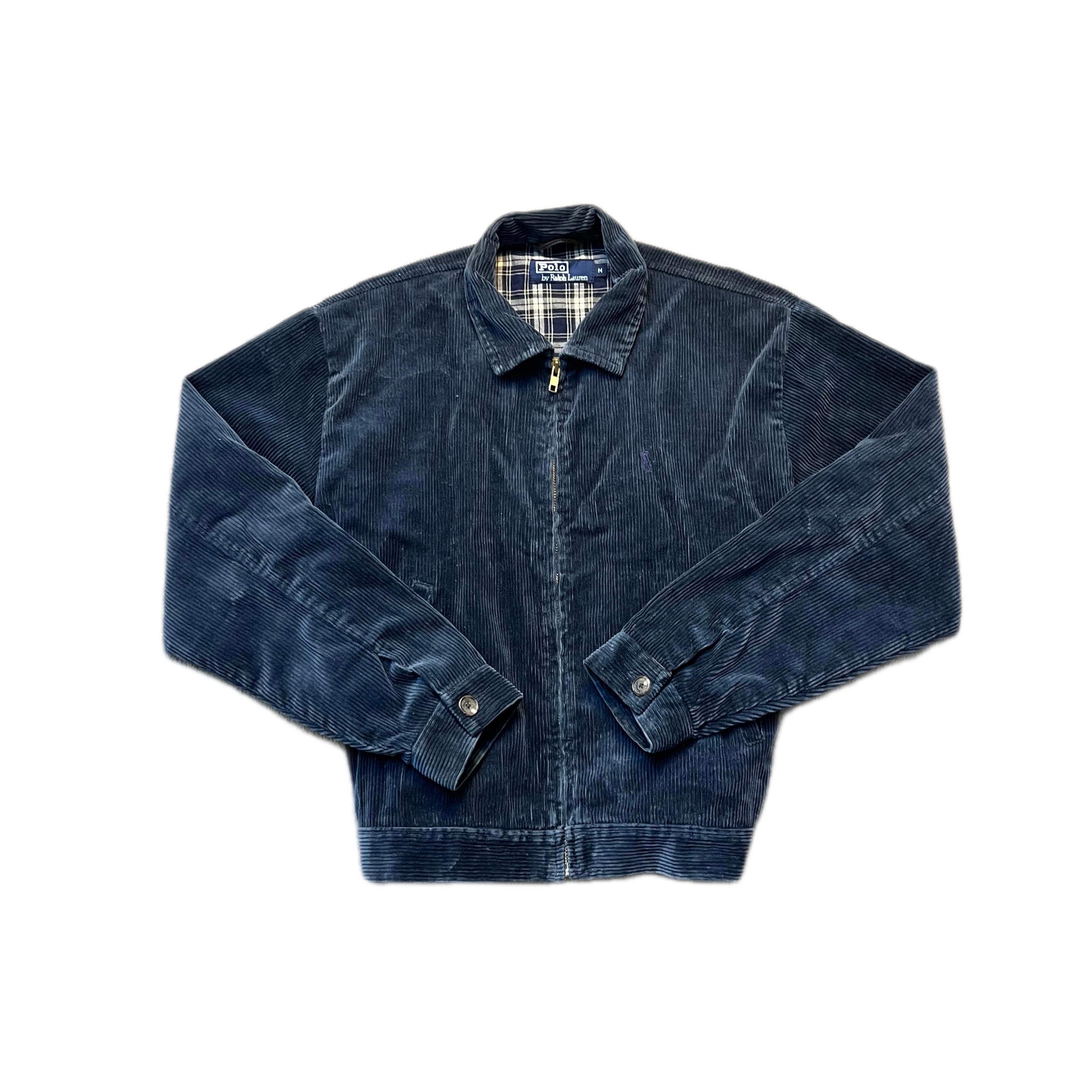 Women’s Light Navy Polo Ralph Lauren Wynton Corduroy Zip Up Jacket