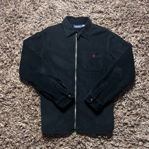 Black Ralph Lauren Zip Up Corduroy Overshirt