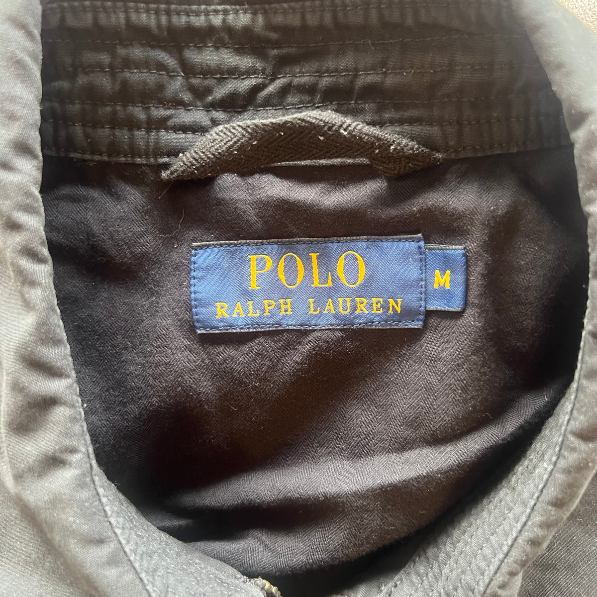 Black Polo Ralph Lauren Zip Up Harrington Jacket Size M