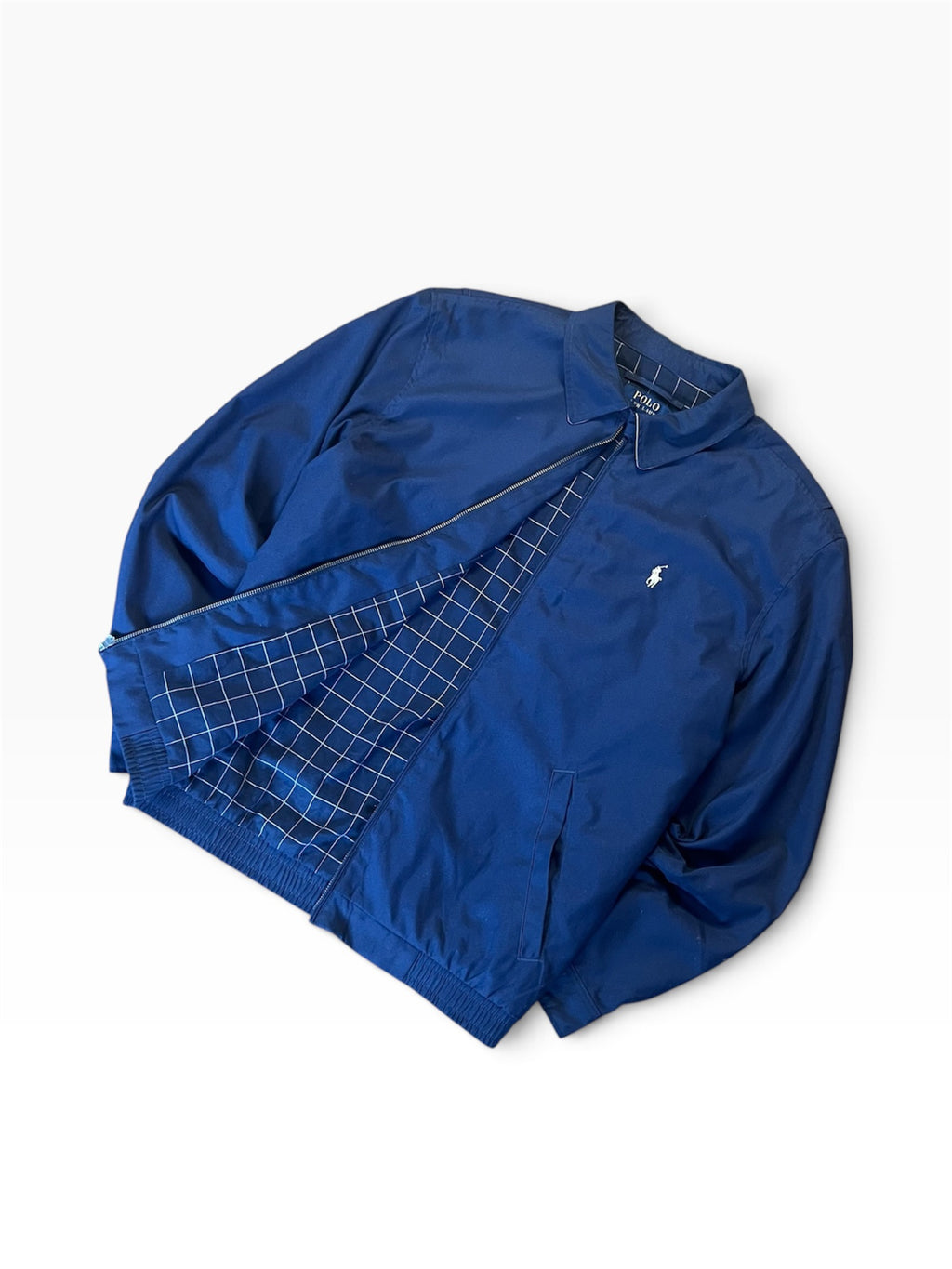 Navy Polo Ralph Lauren Zip Up Harrington Jacket Size XL