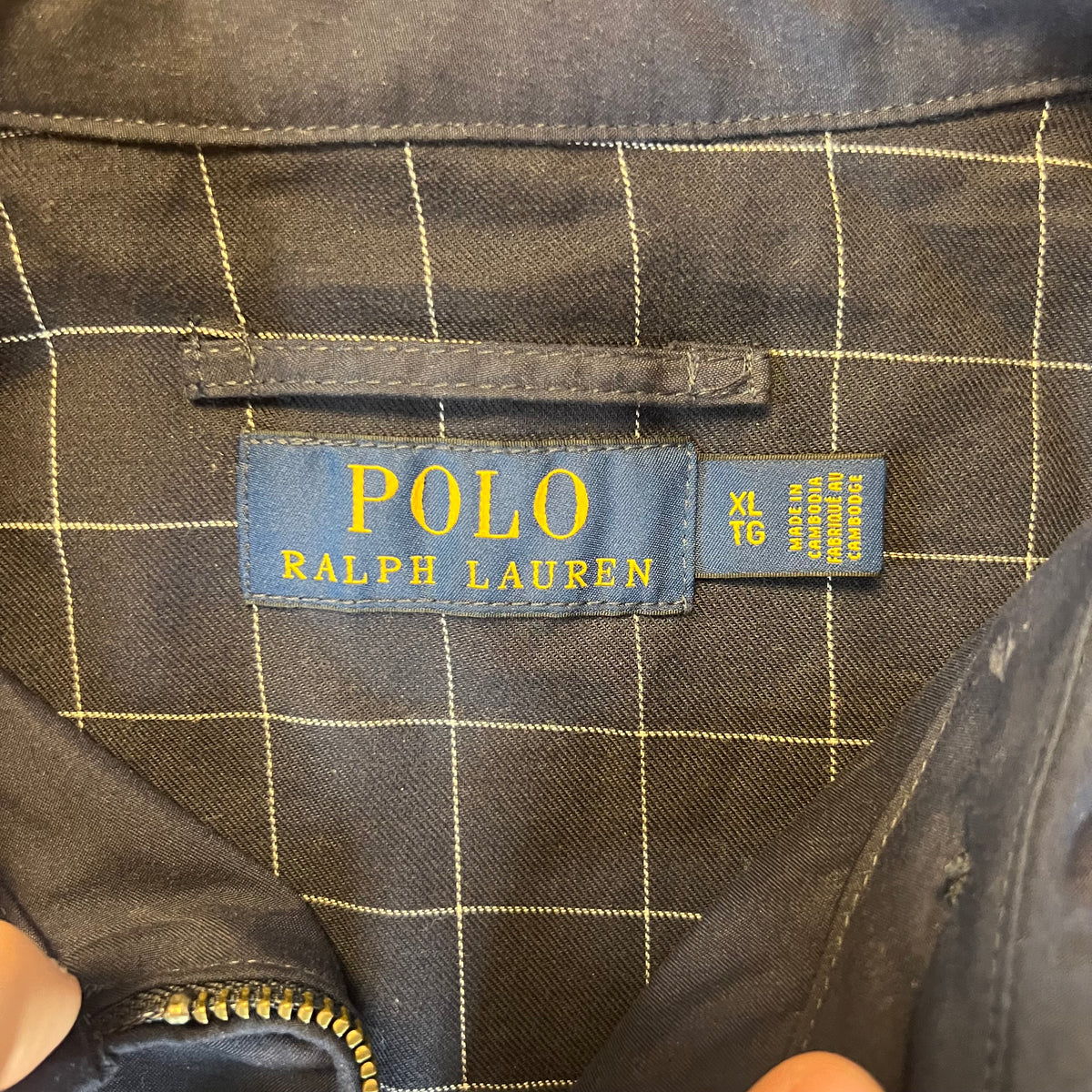 Navy Polo Ralph Lauren Zip Up Harrington Jacket Size XL
