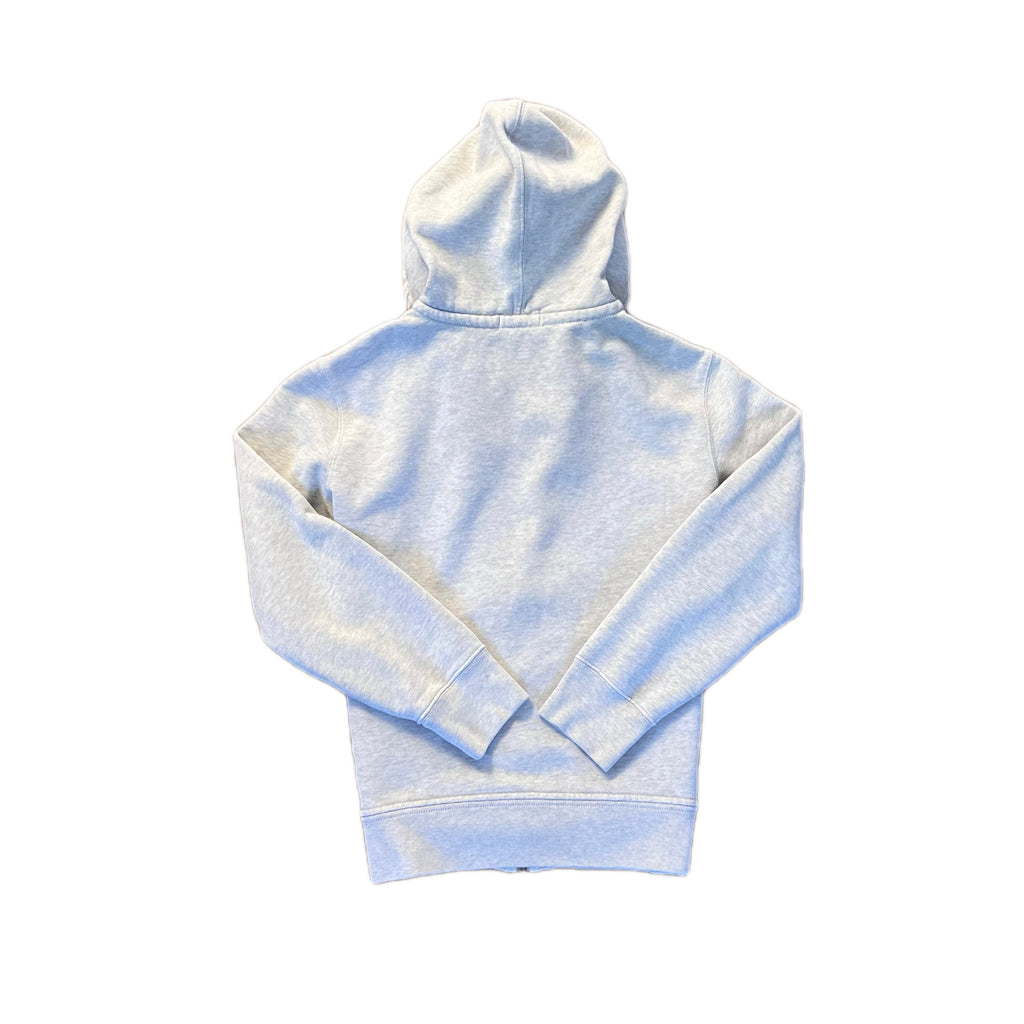 Grey Ralph Lauren Navy Badge Zip Up Hoodie