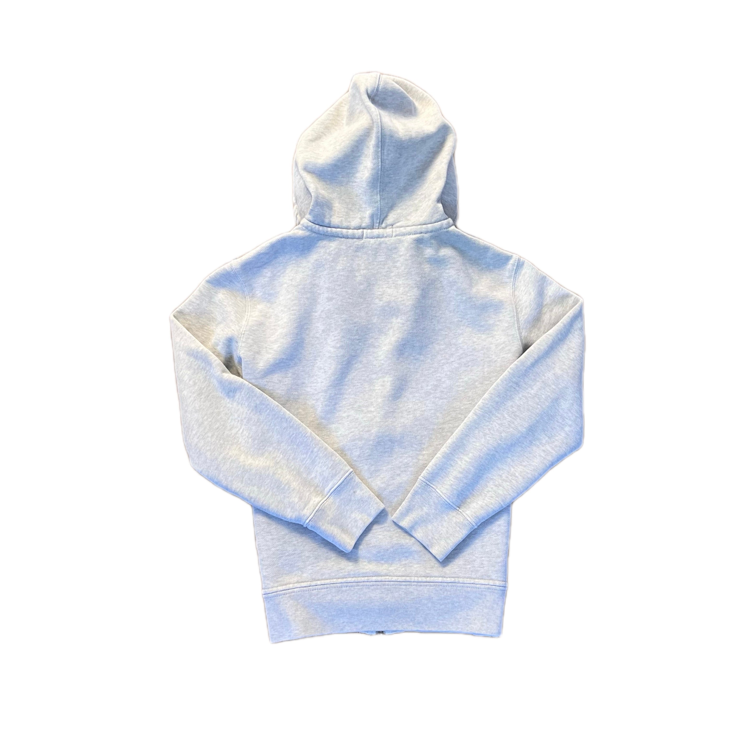 Grey Ralph Lauren Navy Badge Zip Up Hoodie