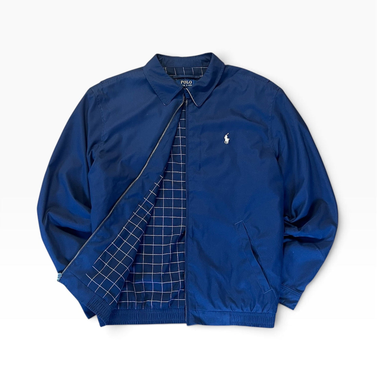 Navy Polo Ralph Lauren Zip Up Harrington Jacket Size XL