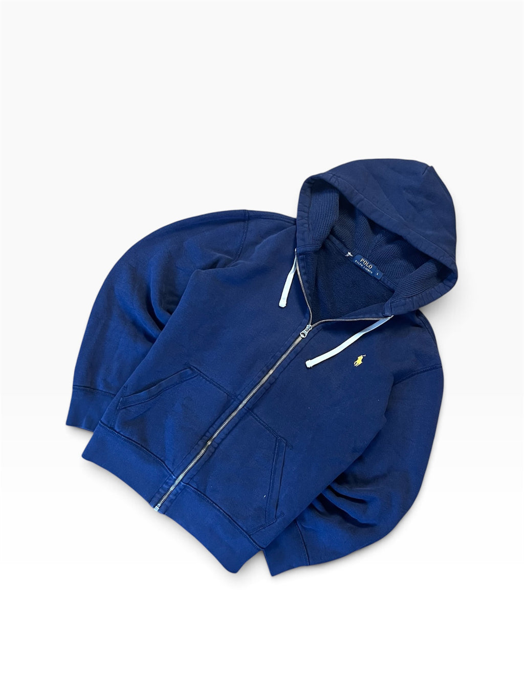 Navy Polo Ralph Lauren Zip Up Hoodie Size L