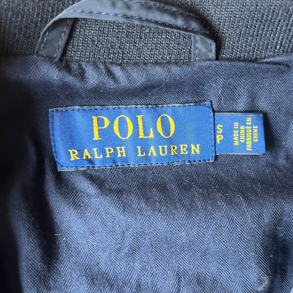 Navy Polo Ralph Lauren Zip Up Harrington Style Jacket Size S