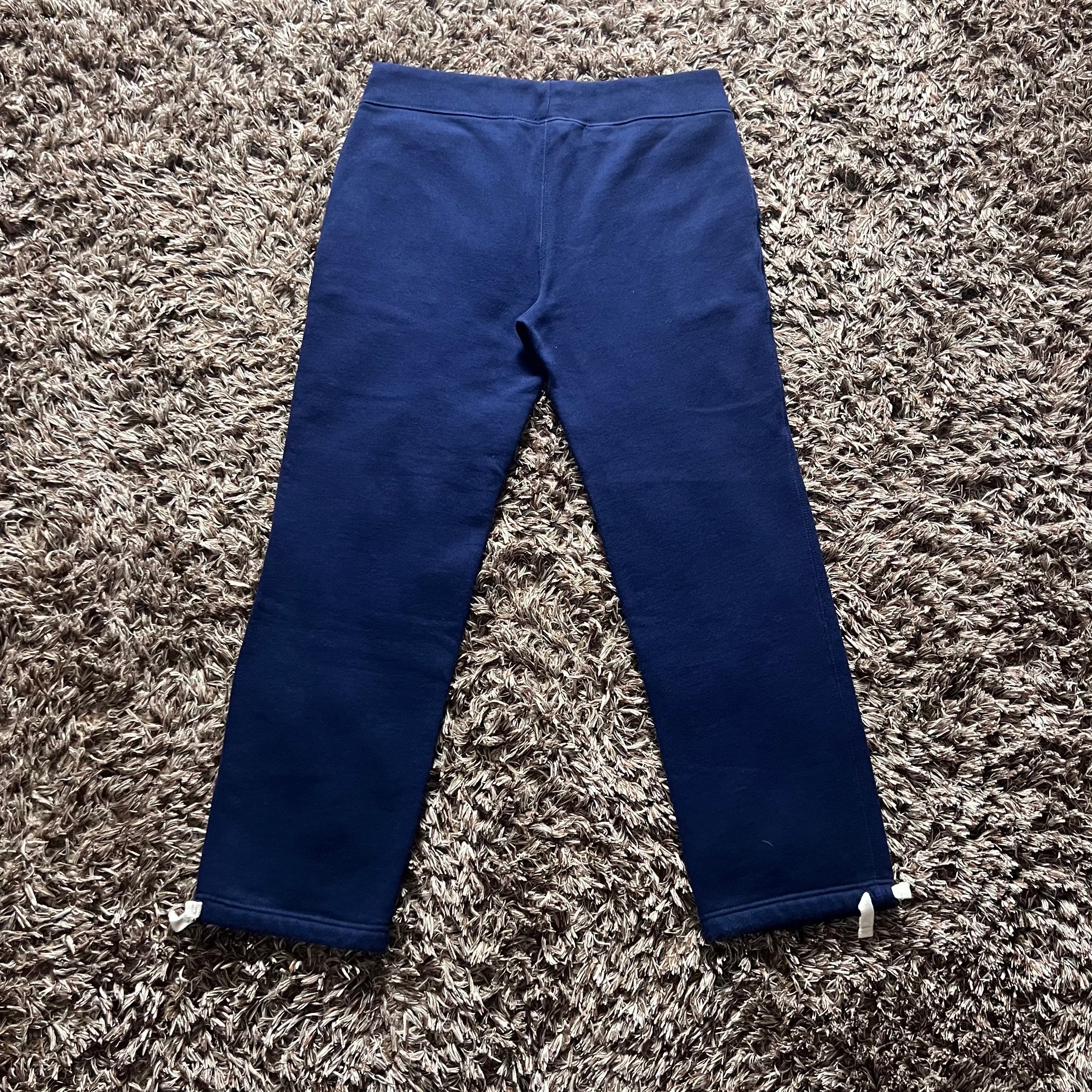 Navy Polo Ralph Lauren Track Pants - Embroidered Logo, Open Hem
