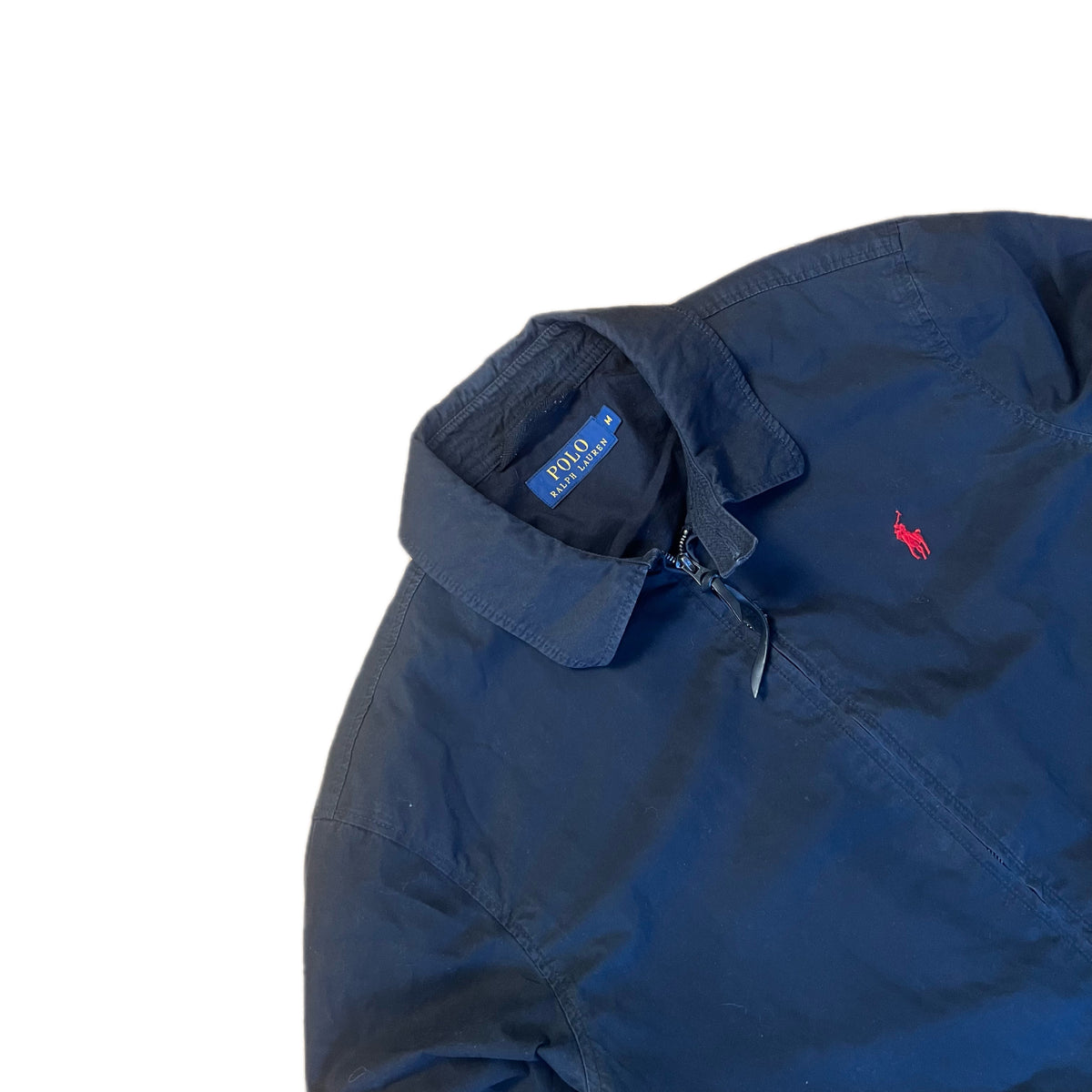 Black Polo Ralph Lauren Zip Up Harrington Jacket Size M
