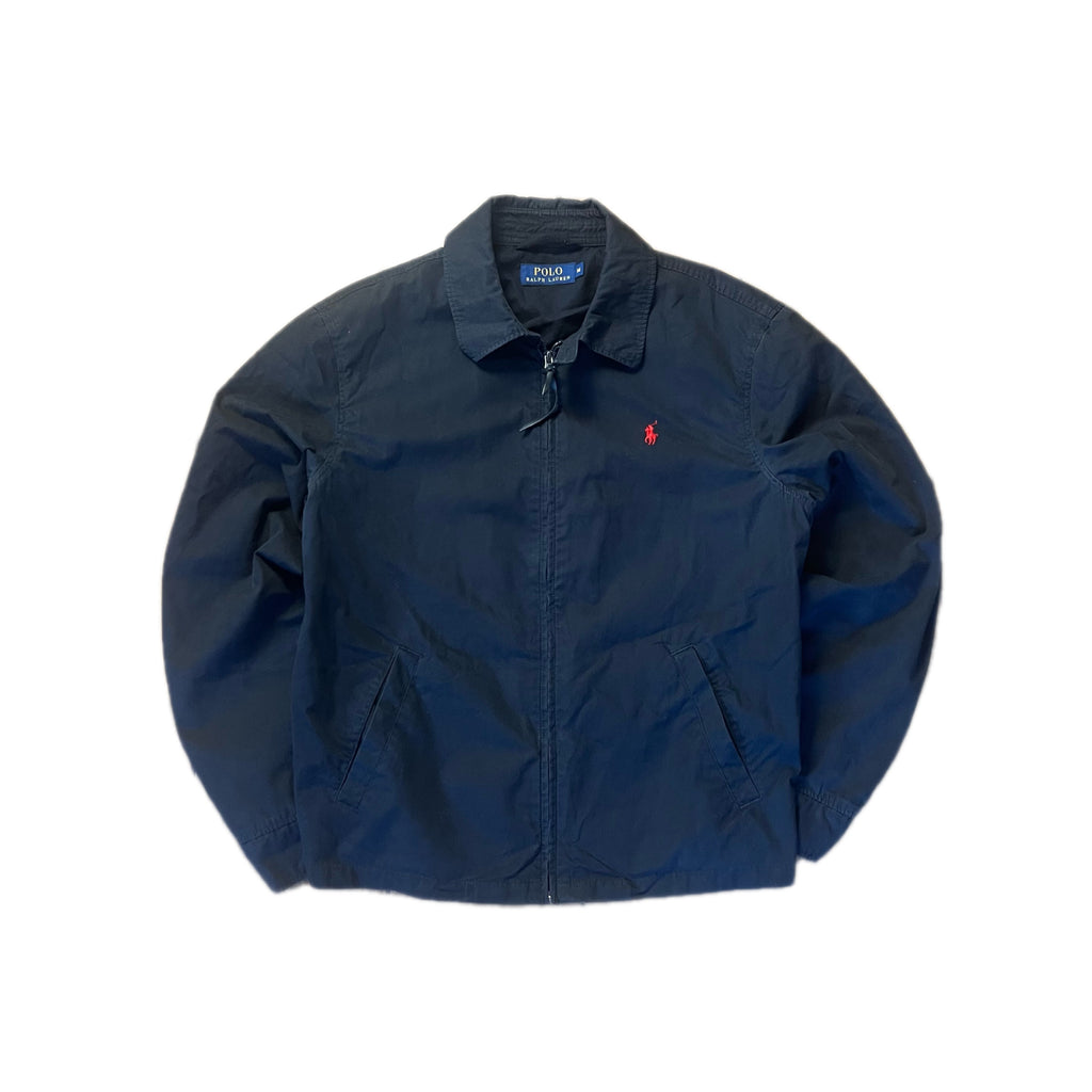 Black Polo Ralph Lauren Zip Up Harrington Jacket Size M