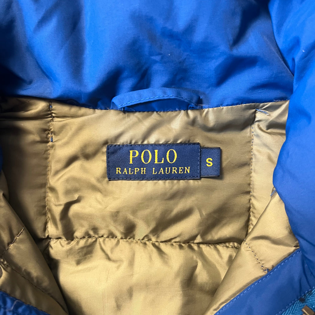 Blue Polo Ralph Lauren Puffer Jacket Coat Size S