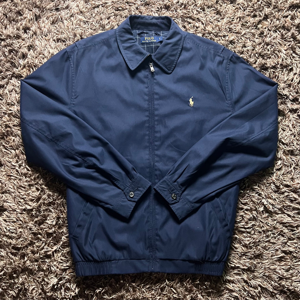 Navy Ralph Lauren Bi-Swing Zip Up Harrington Jacket