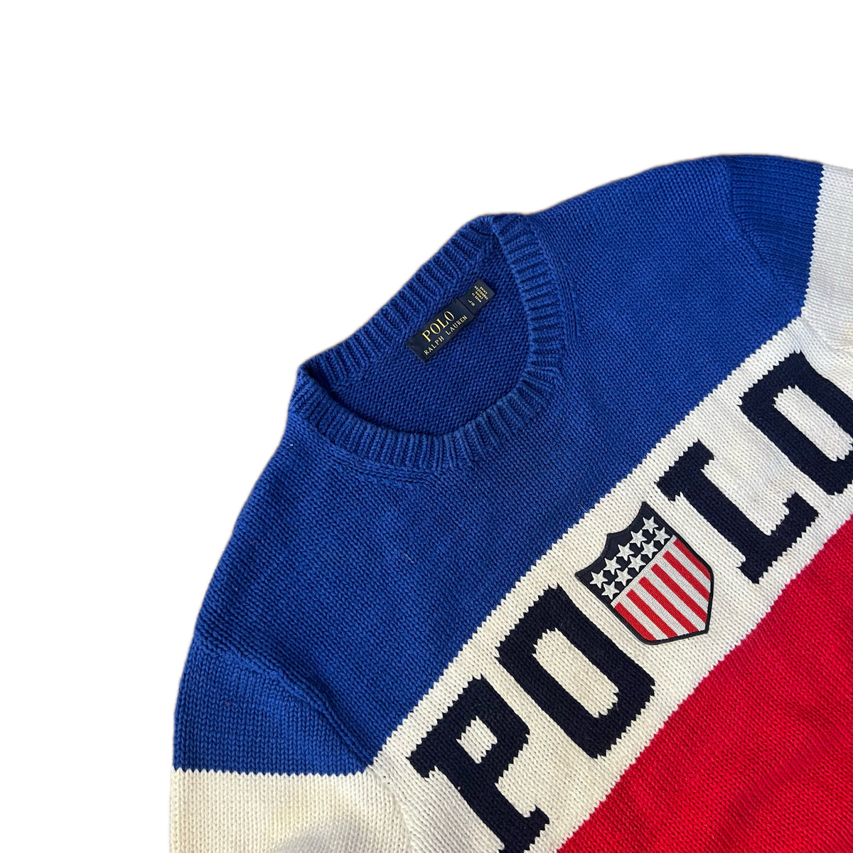 Polo Ralph Lauren Chariots of Fire USA Flag Logo Knit Jumper Size L