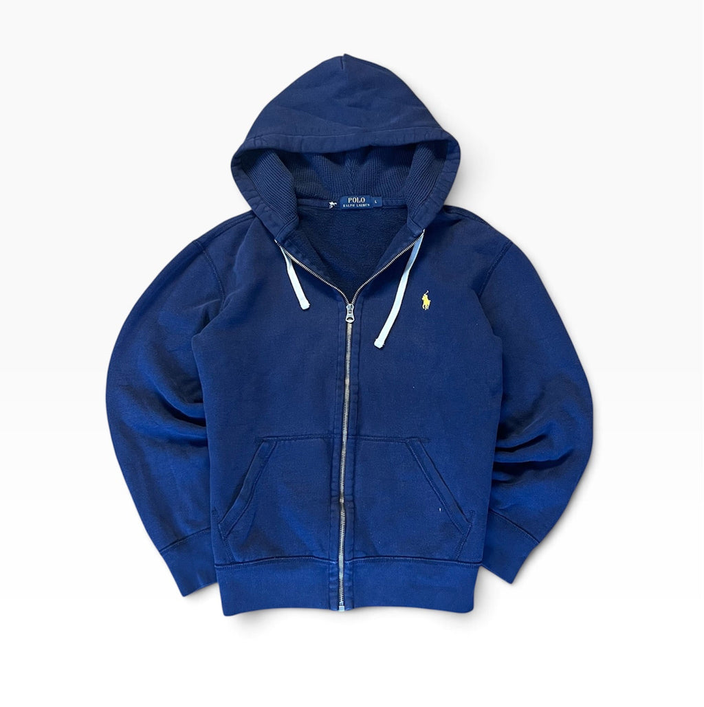 Navy Polo Ralph Lauren Zip Up Hoodie Size L