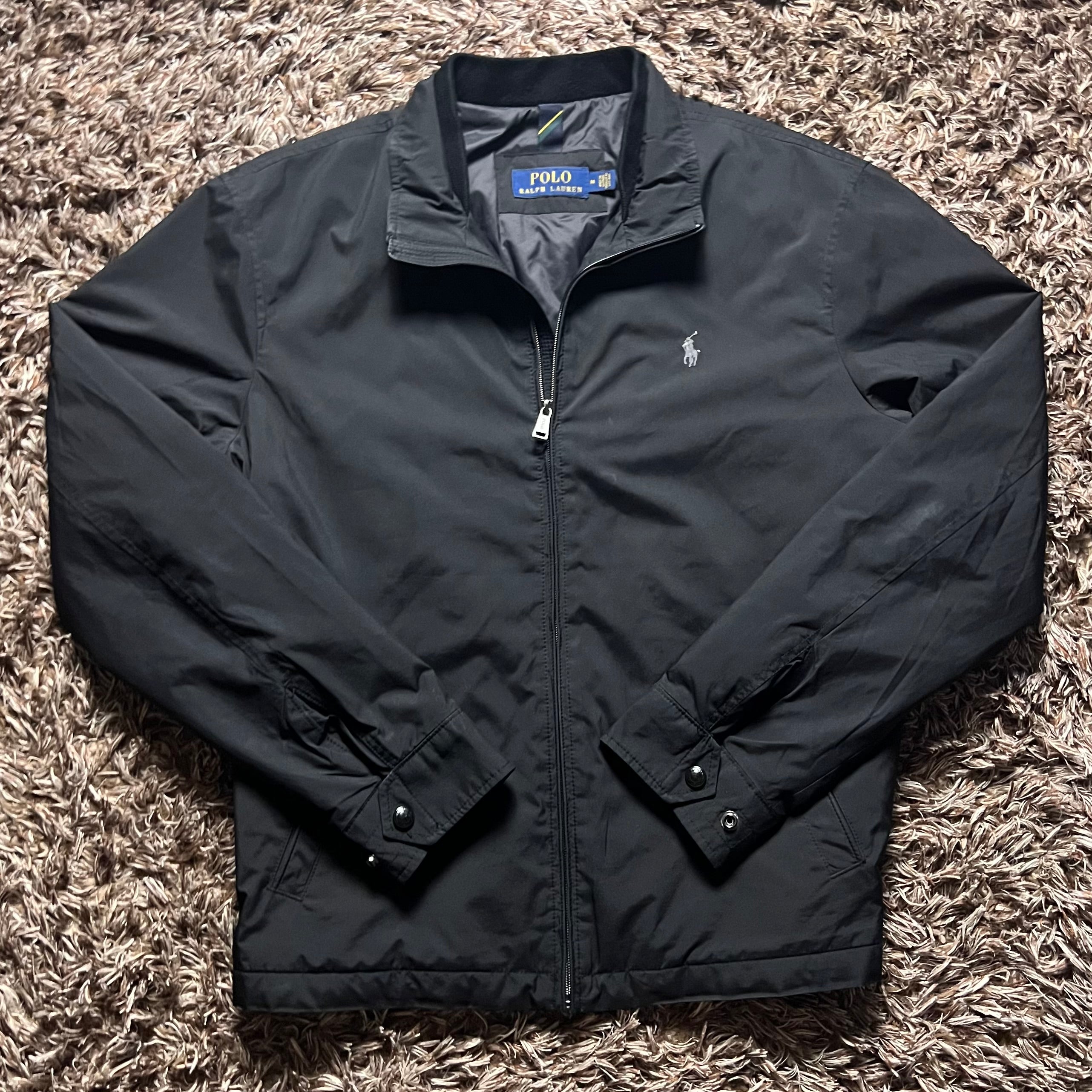 Black Ralph Lauren Zip Up Windbreaker/Bomber Jacket